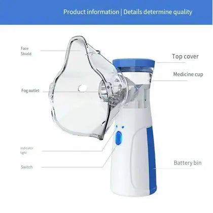 Portable Handheld Nebulizer Machine | USB Rechargeable | For Kids & Adults