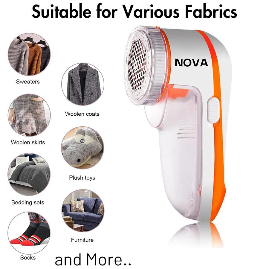 NOVA Electric Lint Remover & Sweater Hairball Shaver – Fabric & Clothes Cleaner